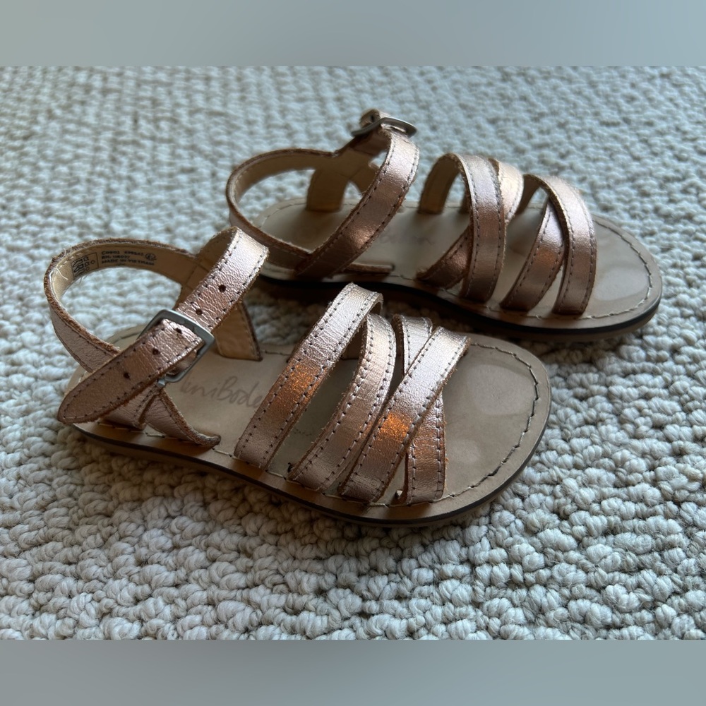 Mini Boden rose gold everyday sandals size 24